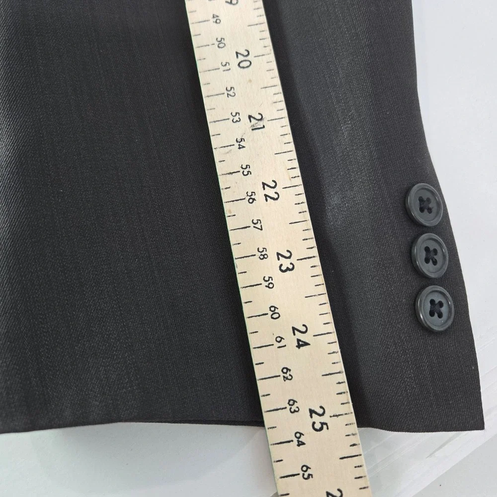 Givenchy Blazer Men's 42 R Large Charcoal Grey Double Breasted Classic Vintage